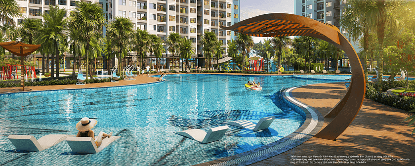 Căn hộ Vinhomes Smart City - Bể bơi phong cách resort đậm chất Mỹ tại phân khu căn hộ The Miami
